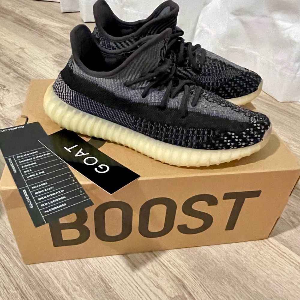 Adidas Yeezy Boost 350 V2 Black and Cream Sneakers